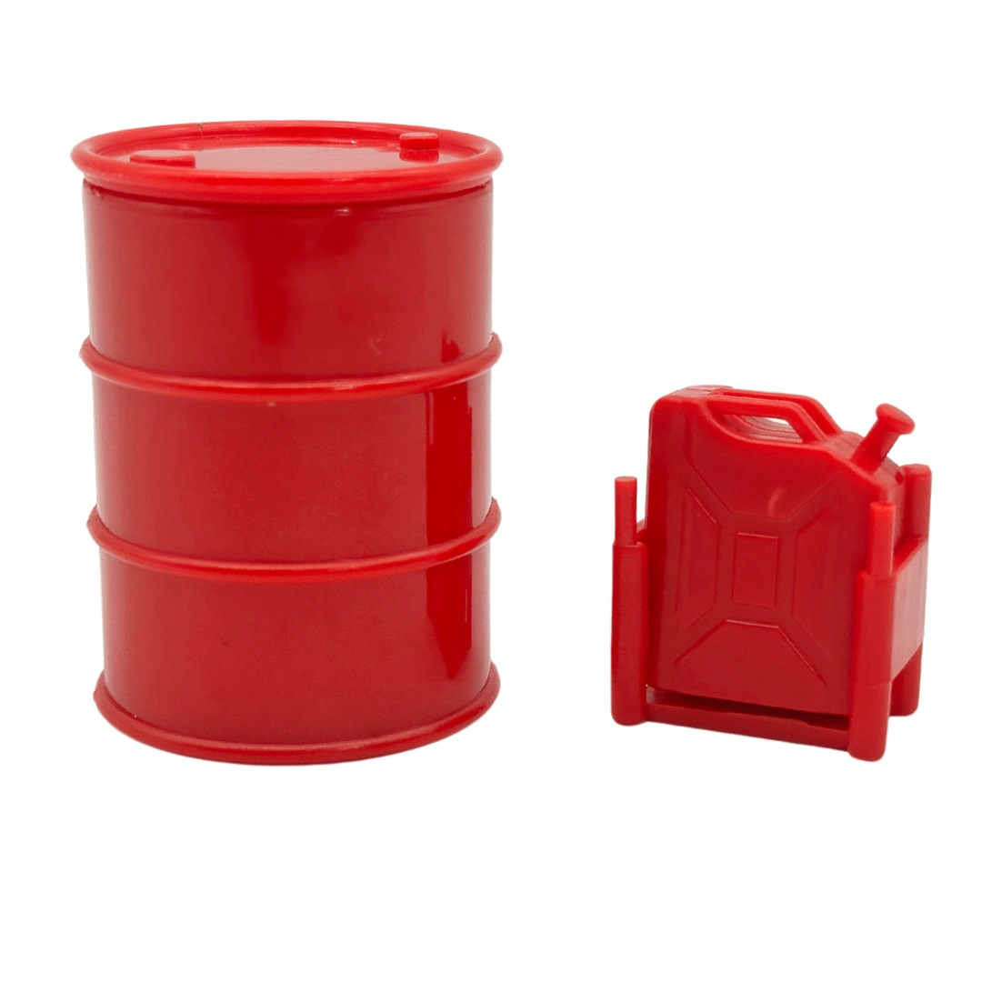 RC Crawler Fuel Tanks: 1/24 & 1/18 Scale Jerry Can & Oil Drum – Red!